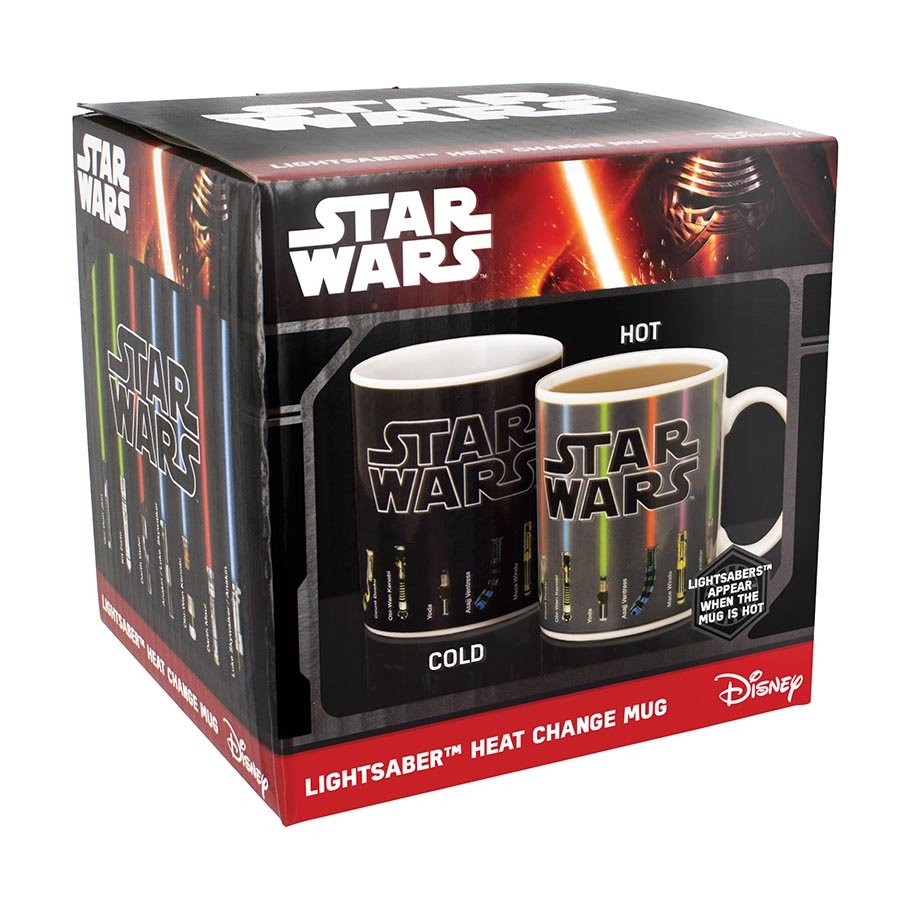 Star Wars Lightsaber Logo Heat Transforming Coffee Mug - NerdKungFu