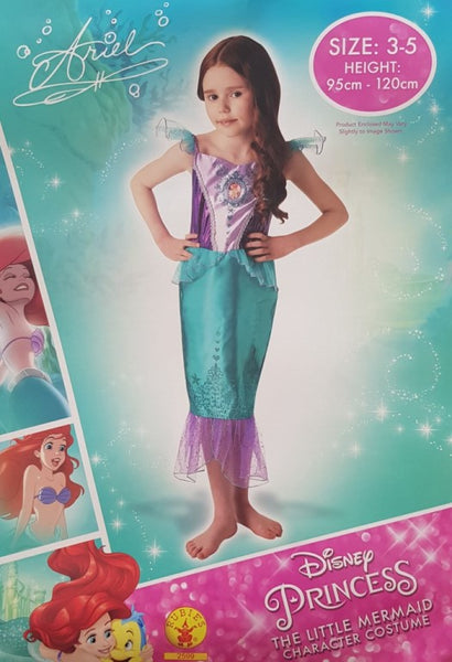 Ariel The Little Mermaid Costume 3-5 Years Dress Up for Kids Children