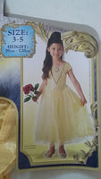 Belle Beauty & The Beast Costume Size 3-5 Disney Dress Up for Kids / Girls