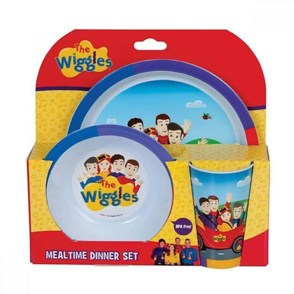 The Wiggles Emma 3 Pcs Dinner Set Meal Time Plate Bowl Cup