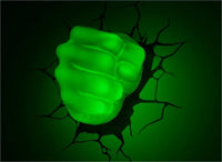 Hulk Right Fist 3D Deco Light Hulk Hand Wall Night LED Lamp for Kids Avengers
