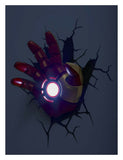 Marvel Avengers Iron Man Hand 3D Deco Light Ironman Wall Night LED Lamp for Kids