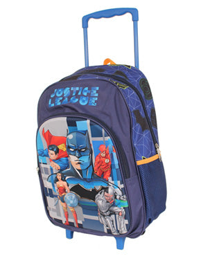 Justice League Trolley Wheelie Suitcase Luggage Travel School Bag Batman Wonder Woman