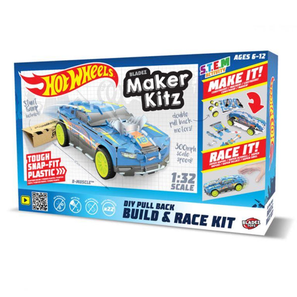 Hot Wheels Maker Kitz ONE Car - Build Pull Back Race Car Kit