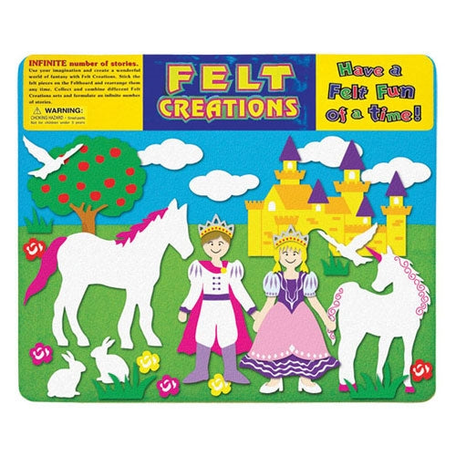Princess Castle Story Board Felt Creations - Felt Board with Unicorn Horse