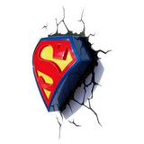 Superman Emblem/ Logo/ Shield 3D Deco Light- Wall Night LED Lamp for Kids